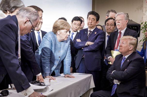 Trump uses Russia as a shield, or weapon, in fight with European leaders over future of Group of Seven